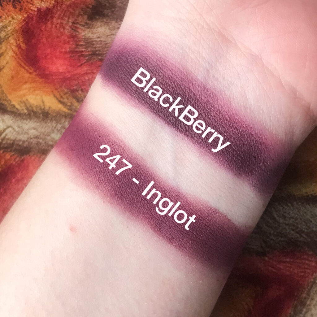  Blackberry -swatches - comparazioni - dupe 