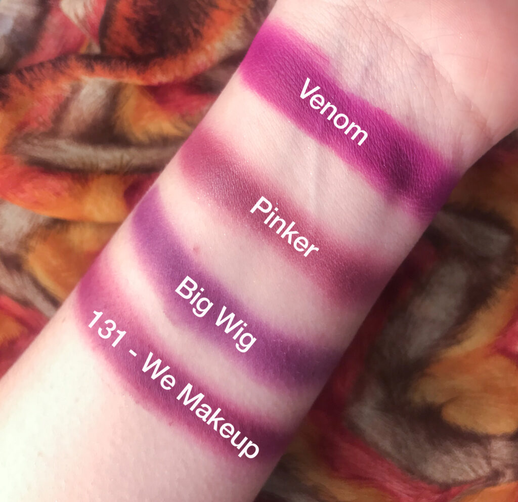 venom - swatches - comparazioni - dupe 